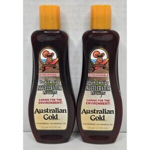 Australian Gold BRONZE ACCELERATOR Dark Bronzer Tanning Lotion Travel Size Lot 2